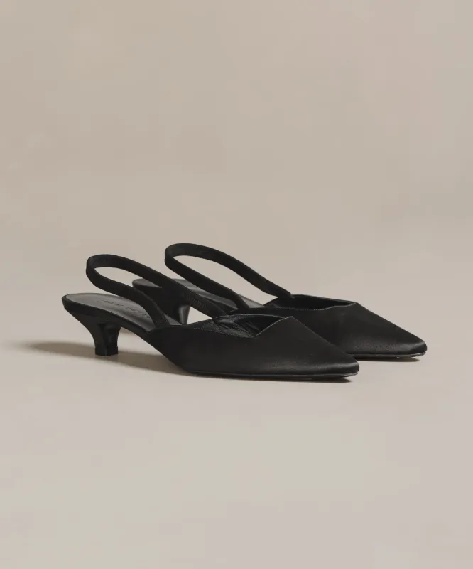 Satin Kitten Heel sold by Jenni Kayne