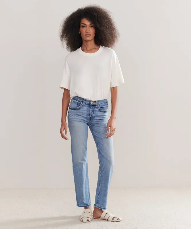 Mid Rise Stovepipe sold by Jenni Kayne