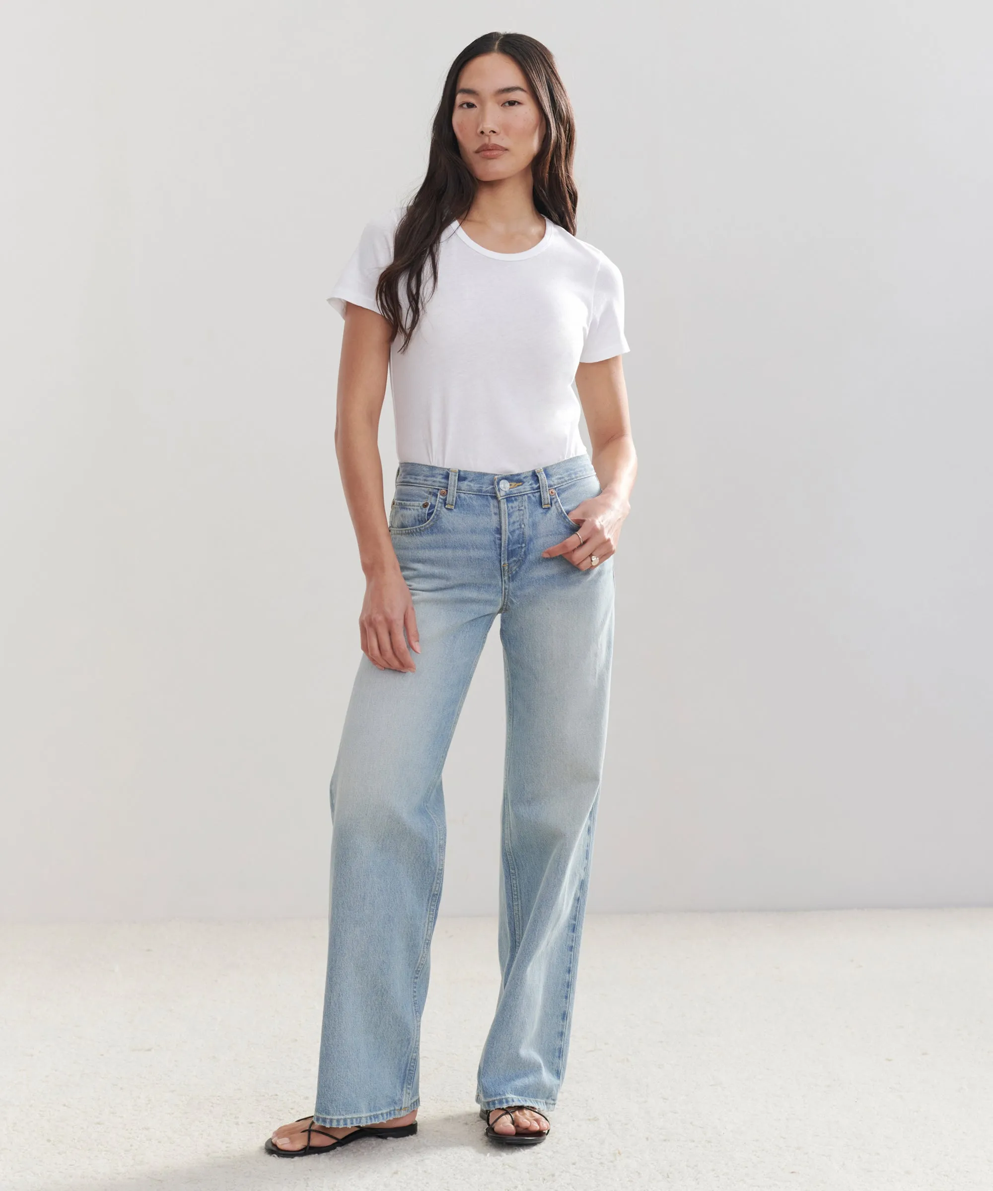 Mid Rise Wide Leg sold by Jenni Kayne