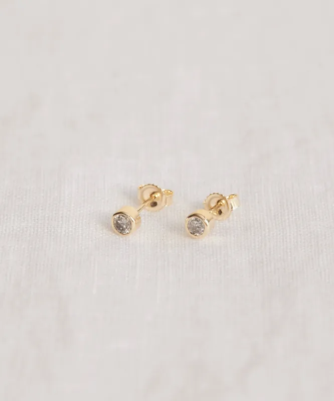 Stevie Grey Diamond Studs sold by Jenni Kayne
