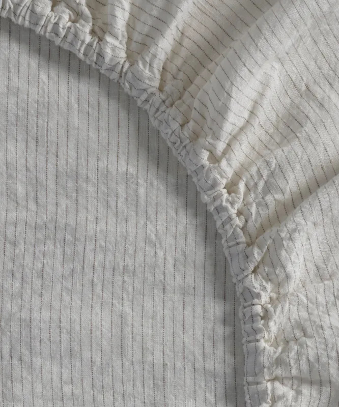 Dusk Linen Fitted Sheet made by Jenni Kayne