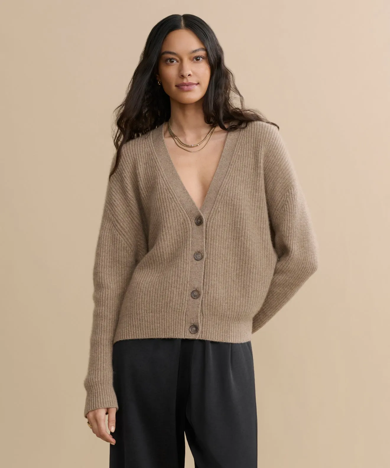 Cropped Cashmere Cocoon Cardigan sold by Jenni Kayne