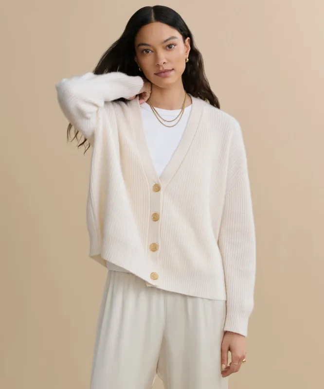 Cropped Cashmere Cocoon Cardigan sold by Jenni Kayne