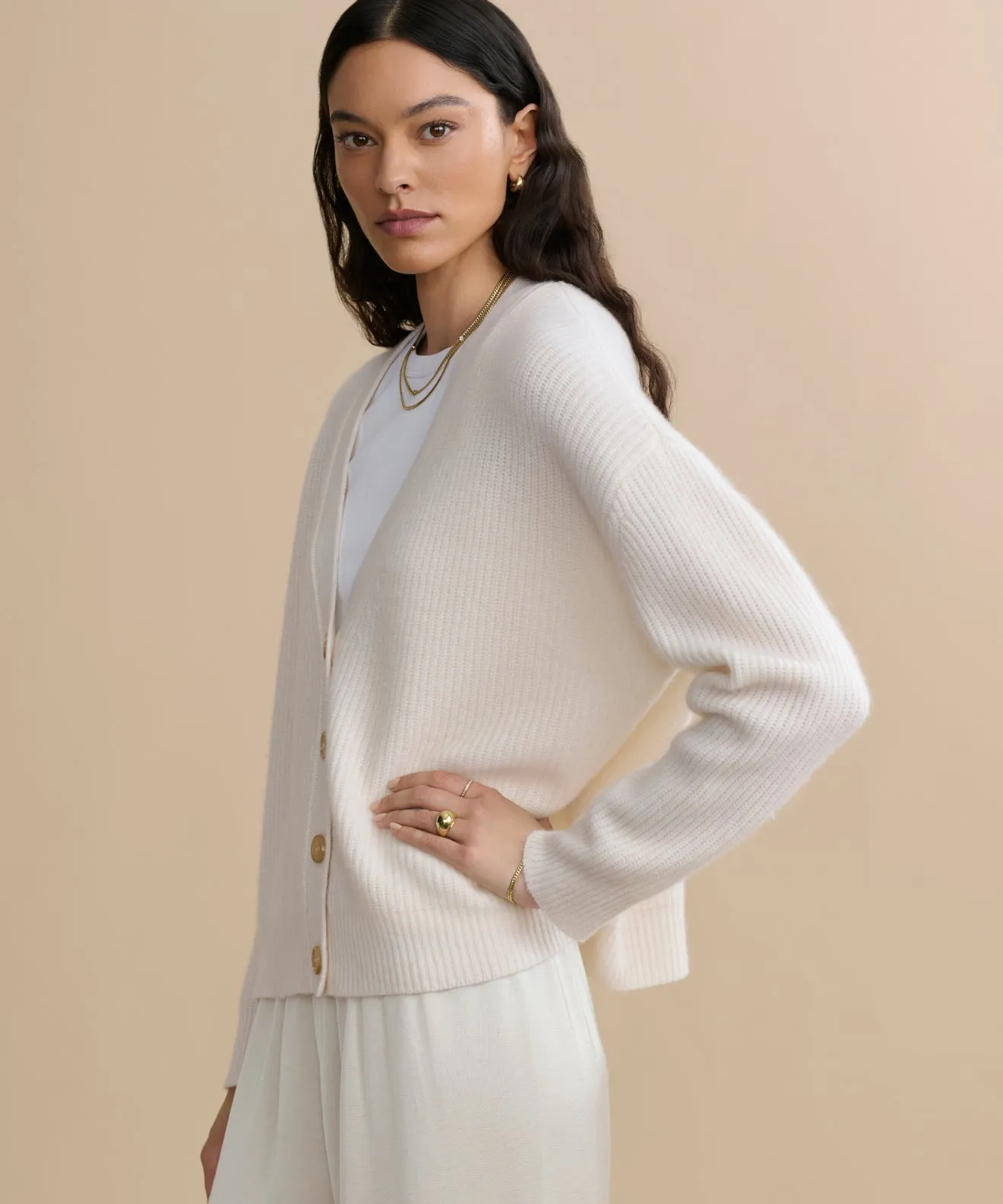 Cropped Cashmere Cocoon Cardigan sold by Jenni Kayne product image thumbnail 3