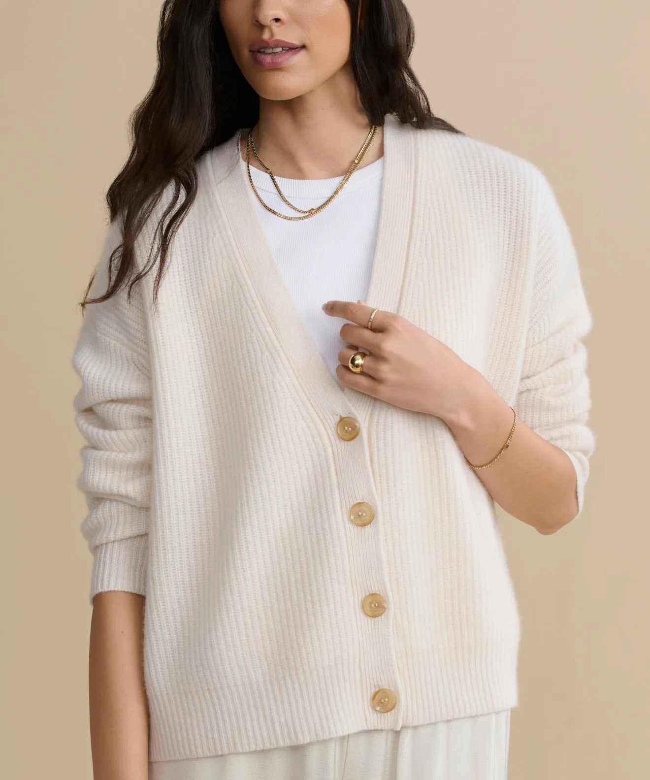 Cropped Cashmere Cocoon Cardigan sold by Jenni Kayne product image thumbnail 2