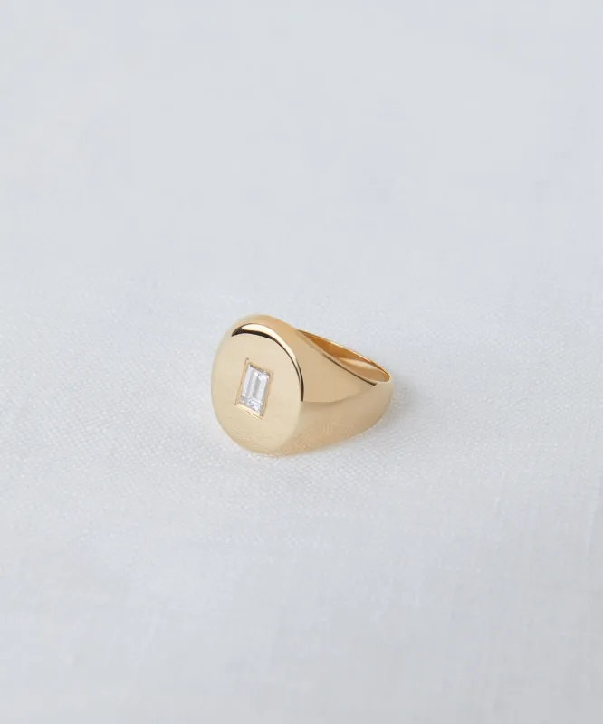 Gemma Baguette Signet Ring sold by Jenni Kayne