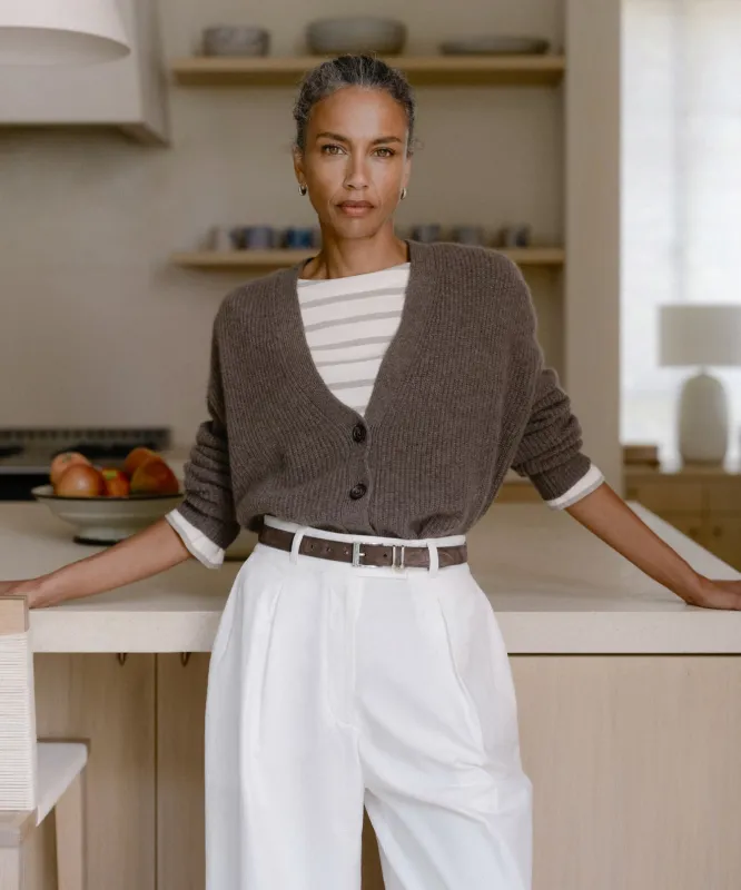 Cropped Cashmere Cocoon Cardigan sold by Jenni Kayne