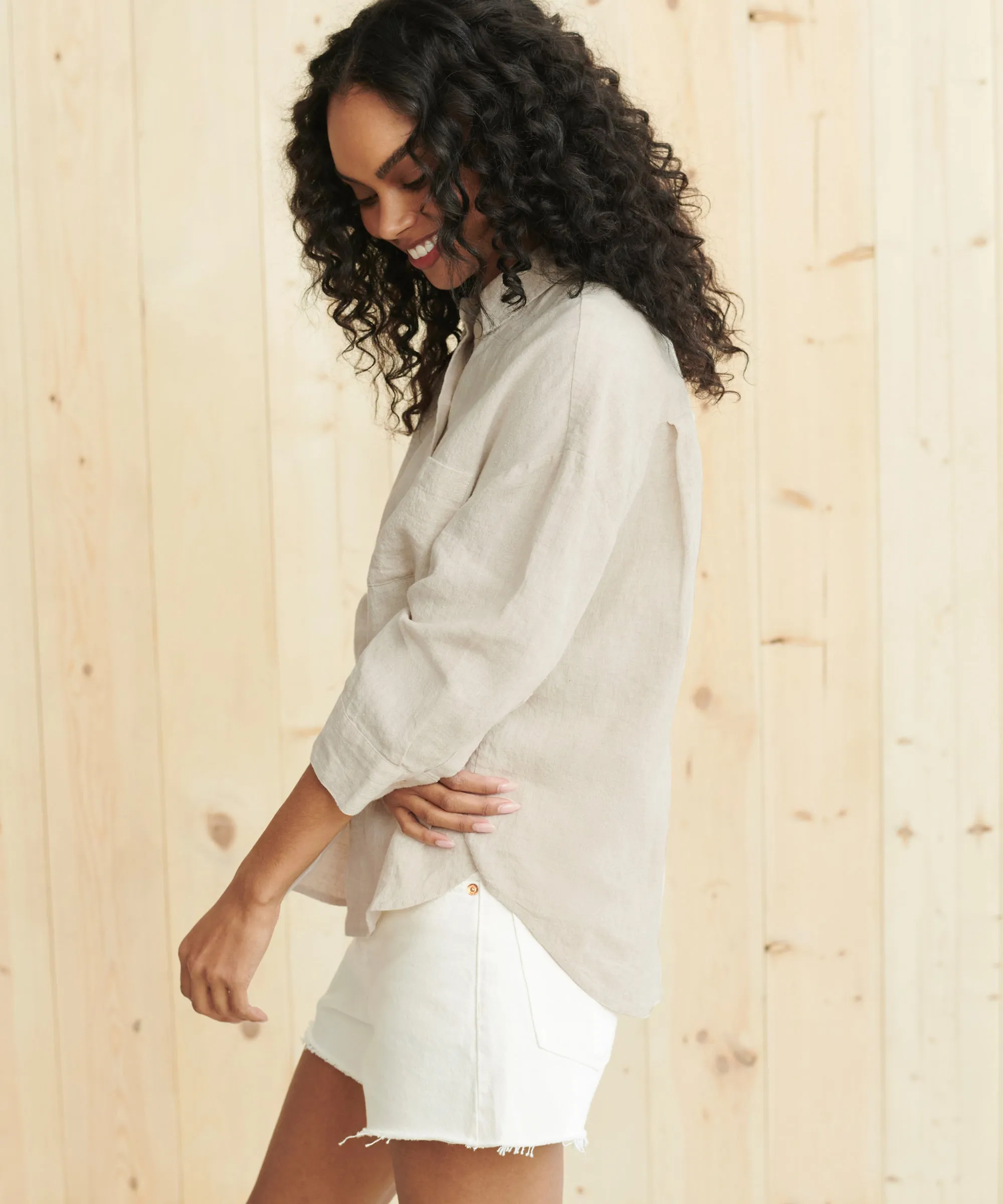 Linen Logan Shirt sold by Jenni Kayne product image thumbnail 3