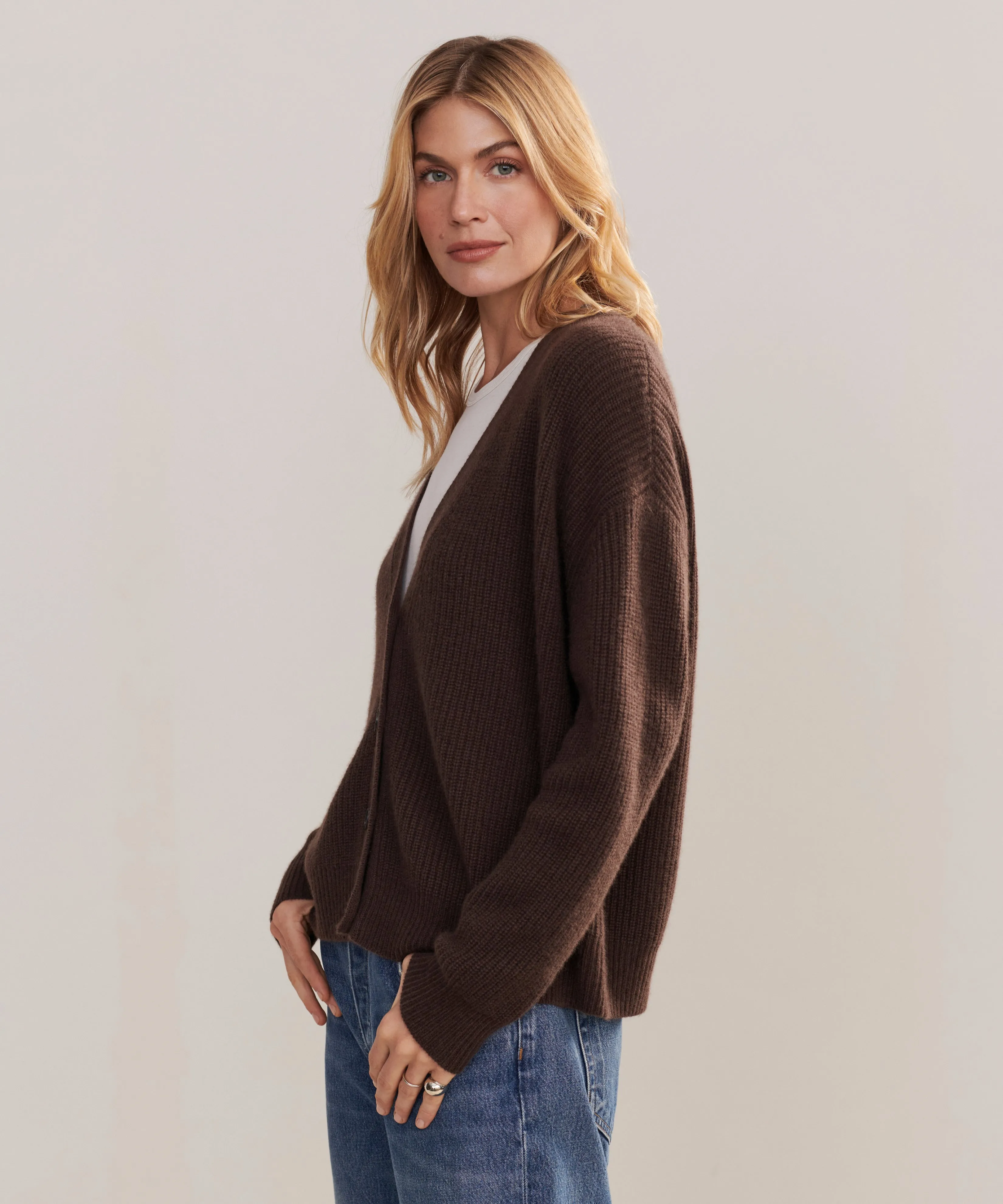 Cropped Cashmere Cocoon Cardigan sold by Jenni Kayne product image thumbnail 3