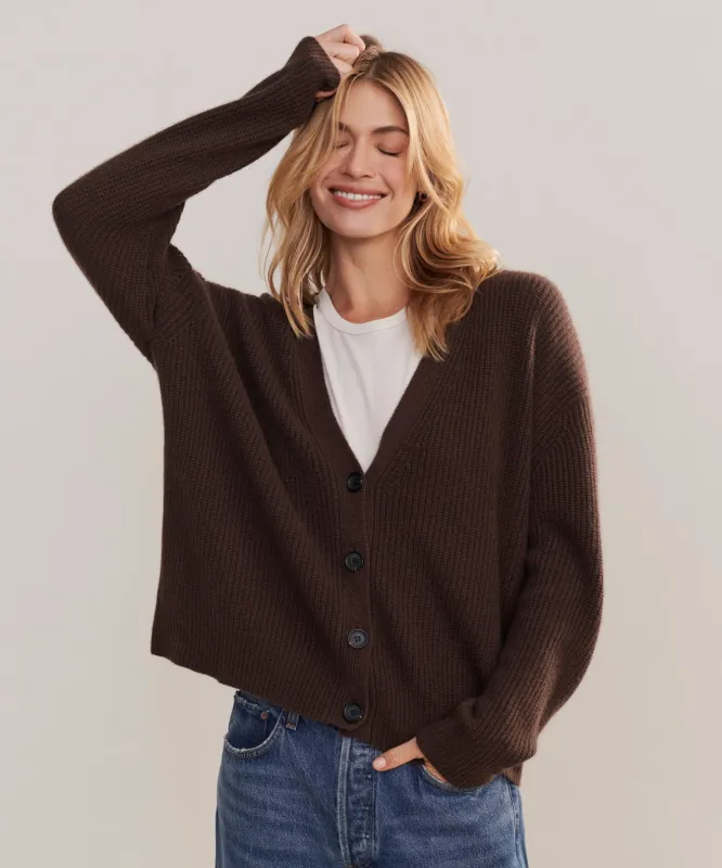 Cropped Cashmere Cocoon Cardigan sold by Jenni Kayne