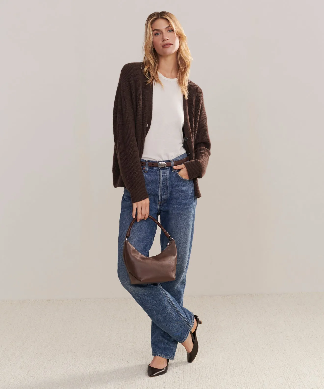 Cropped Cashmere Cocoon Cardigan sold by Jenni Kayne product image thumbnail 2