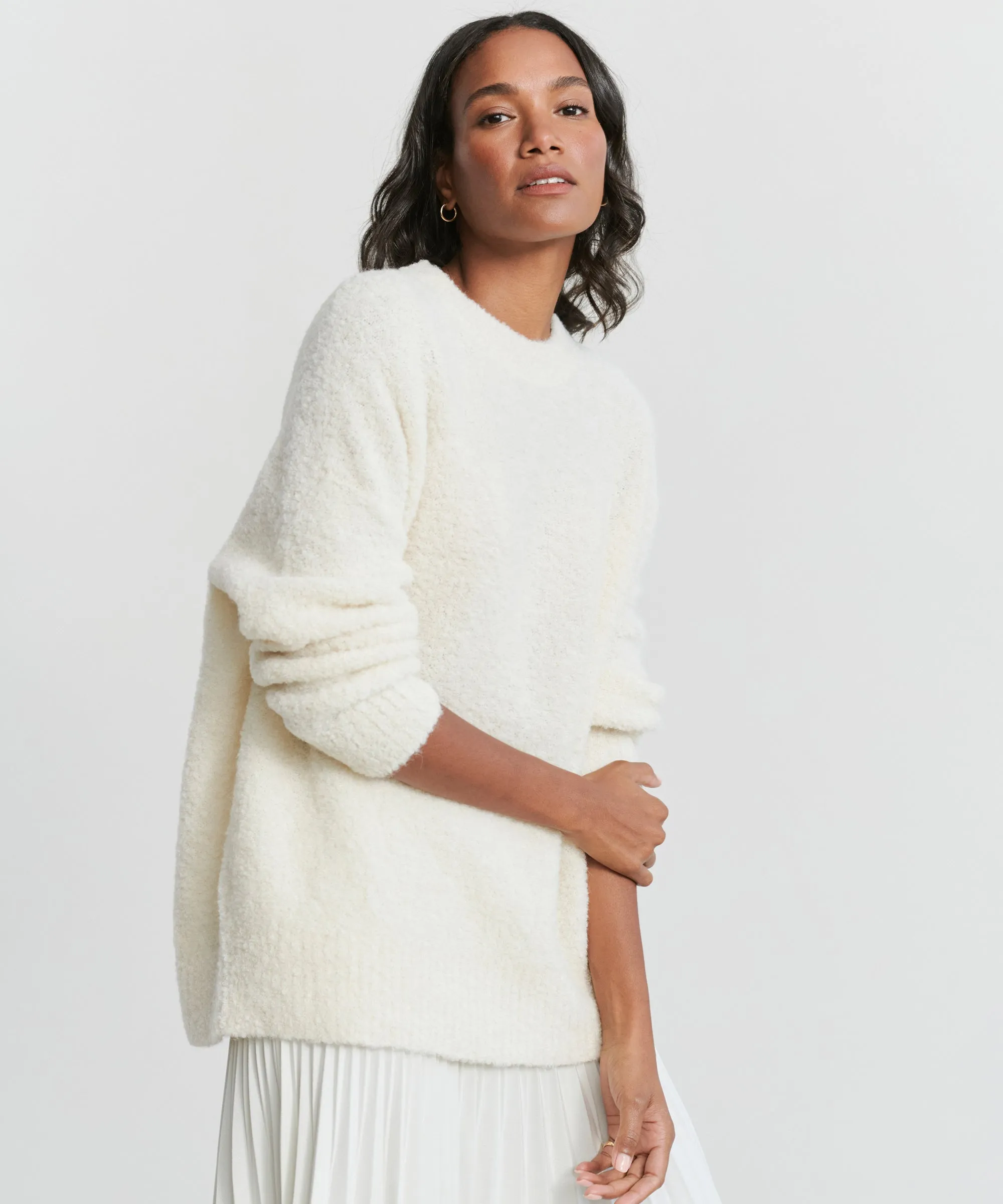 Alpaca Boucle Cocoon Crewneck sold by Jenni Kayne product image thumbnail 2