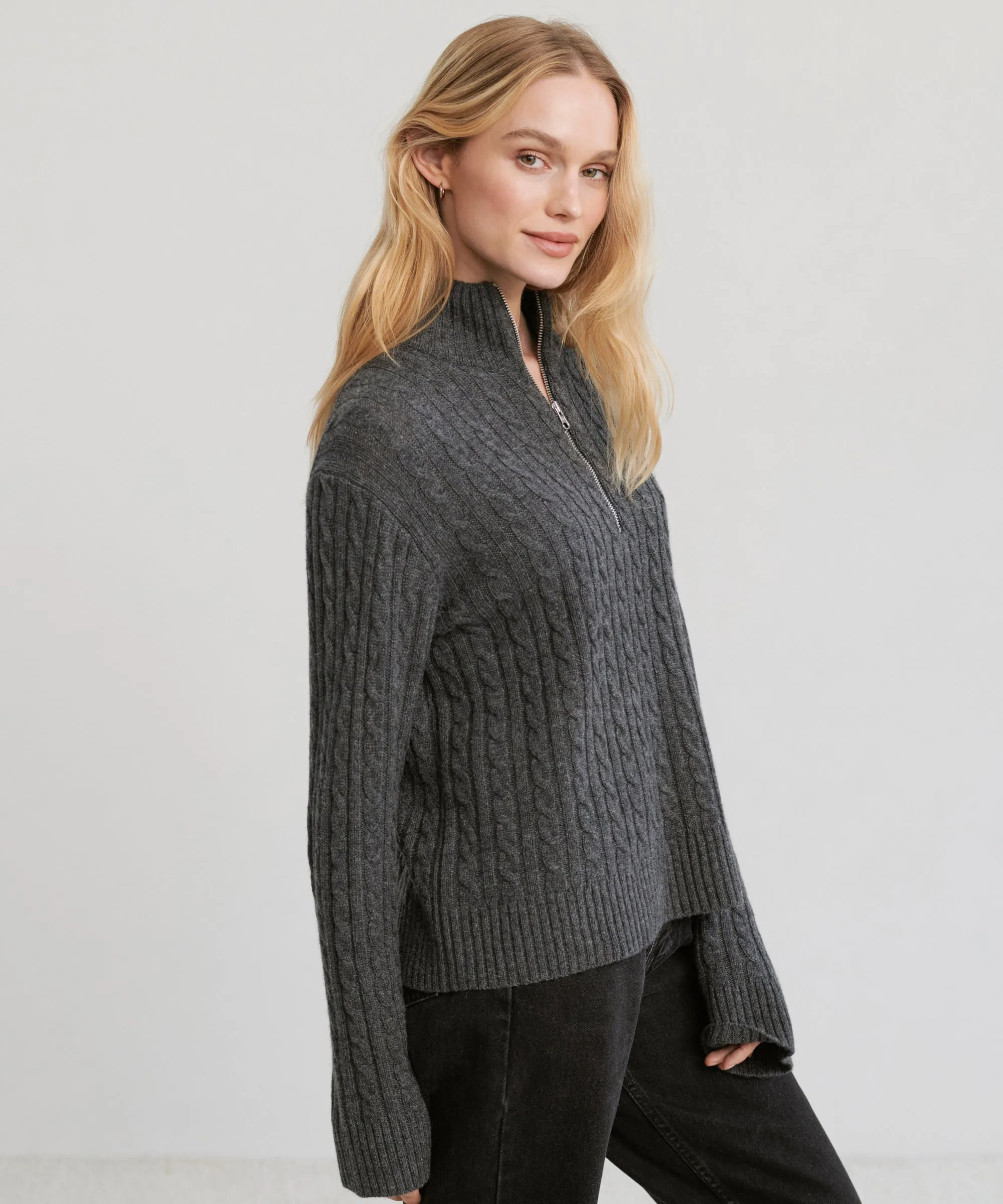 Cable Nell Half Zip sold by Jenni Kayne product image thumbnail 3