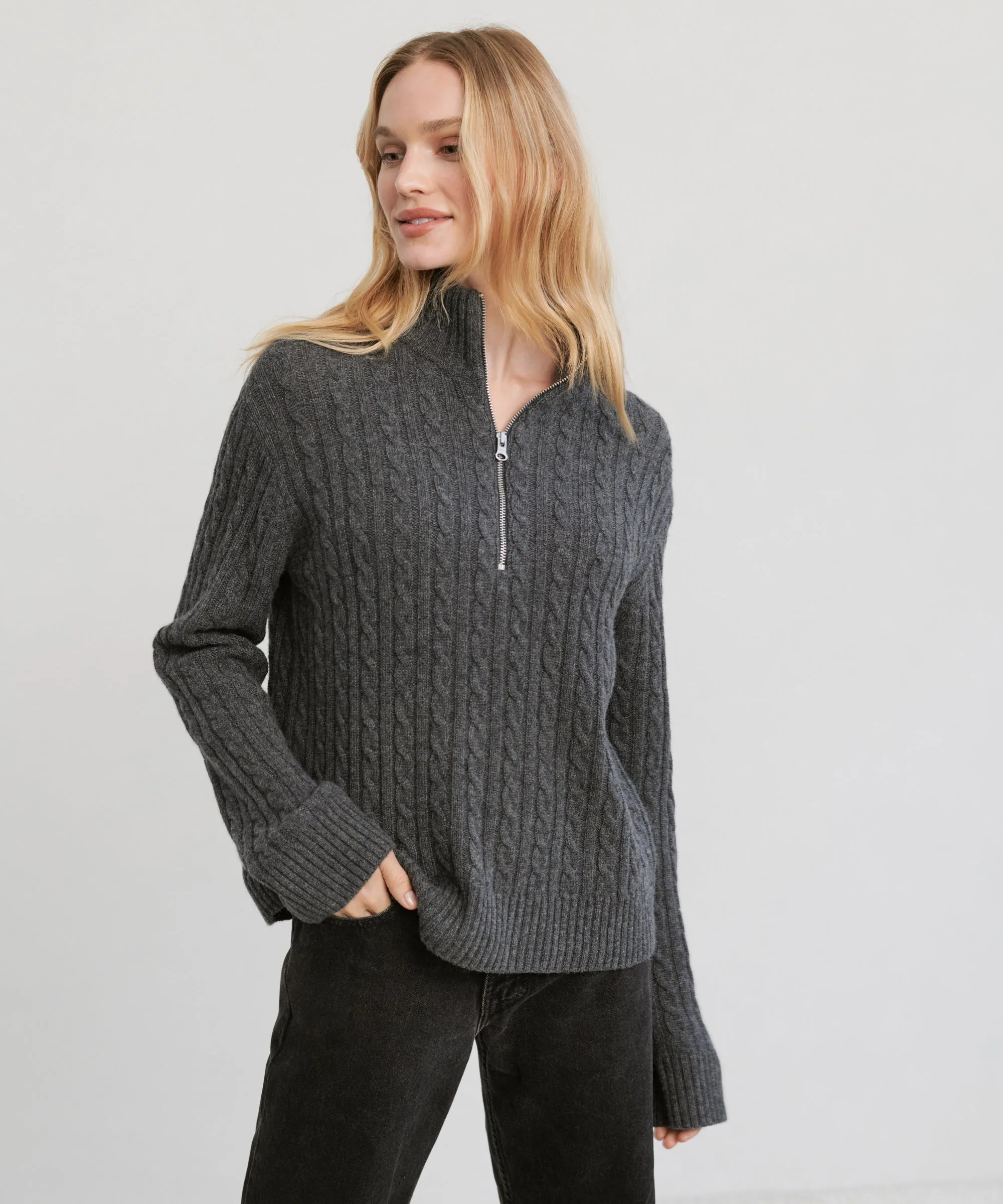 Cable Nell Half Zip sold by Jenni Kayne product image thumbnail 2