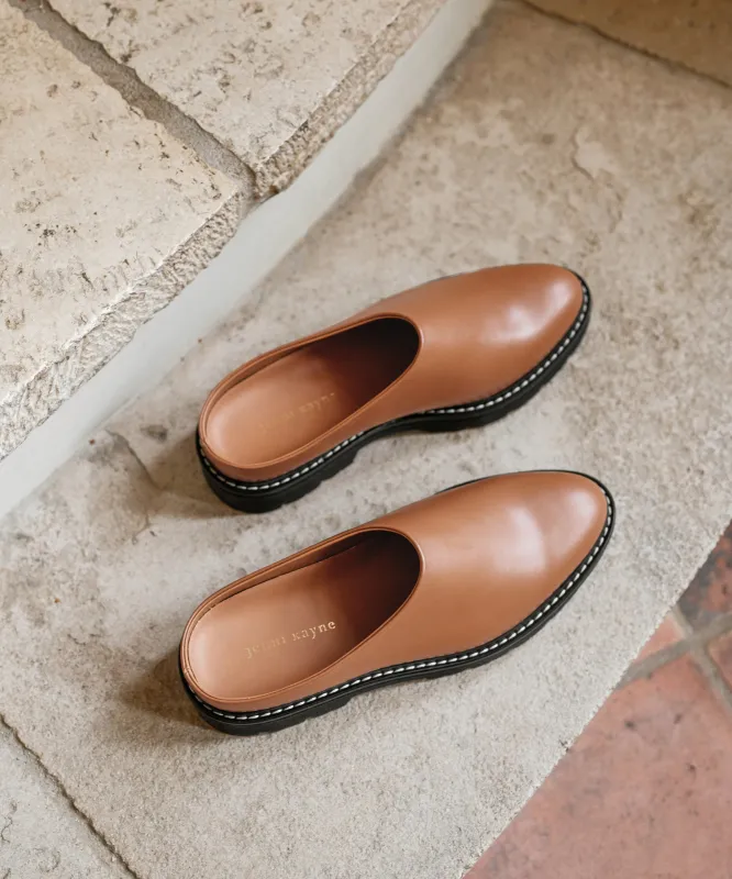 Leather Lug Mule sold by Jenni Kayne