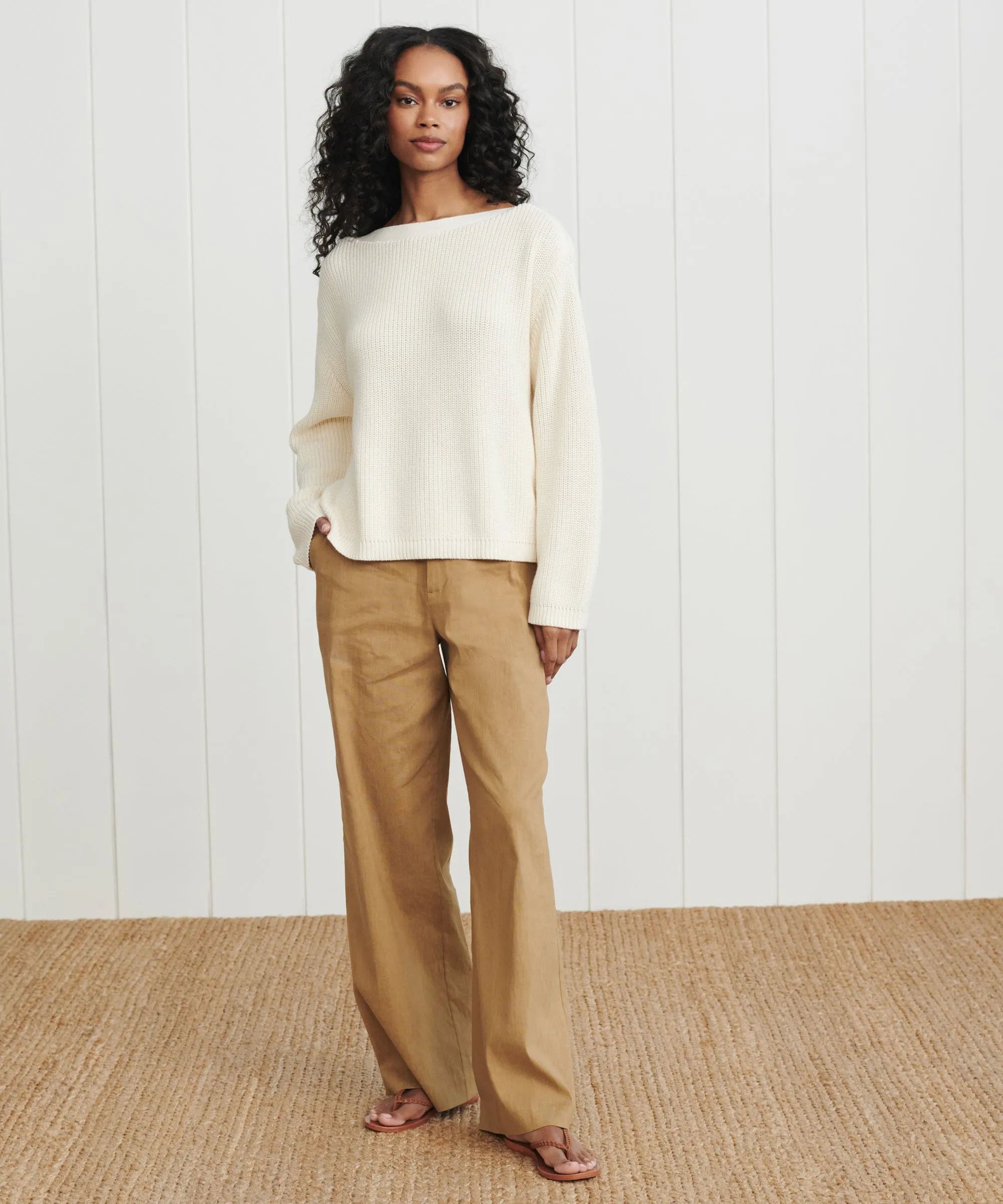 Cotton Boatneck Sweater sold by Jenni Kayne product image thumbnail 2