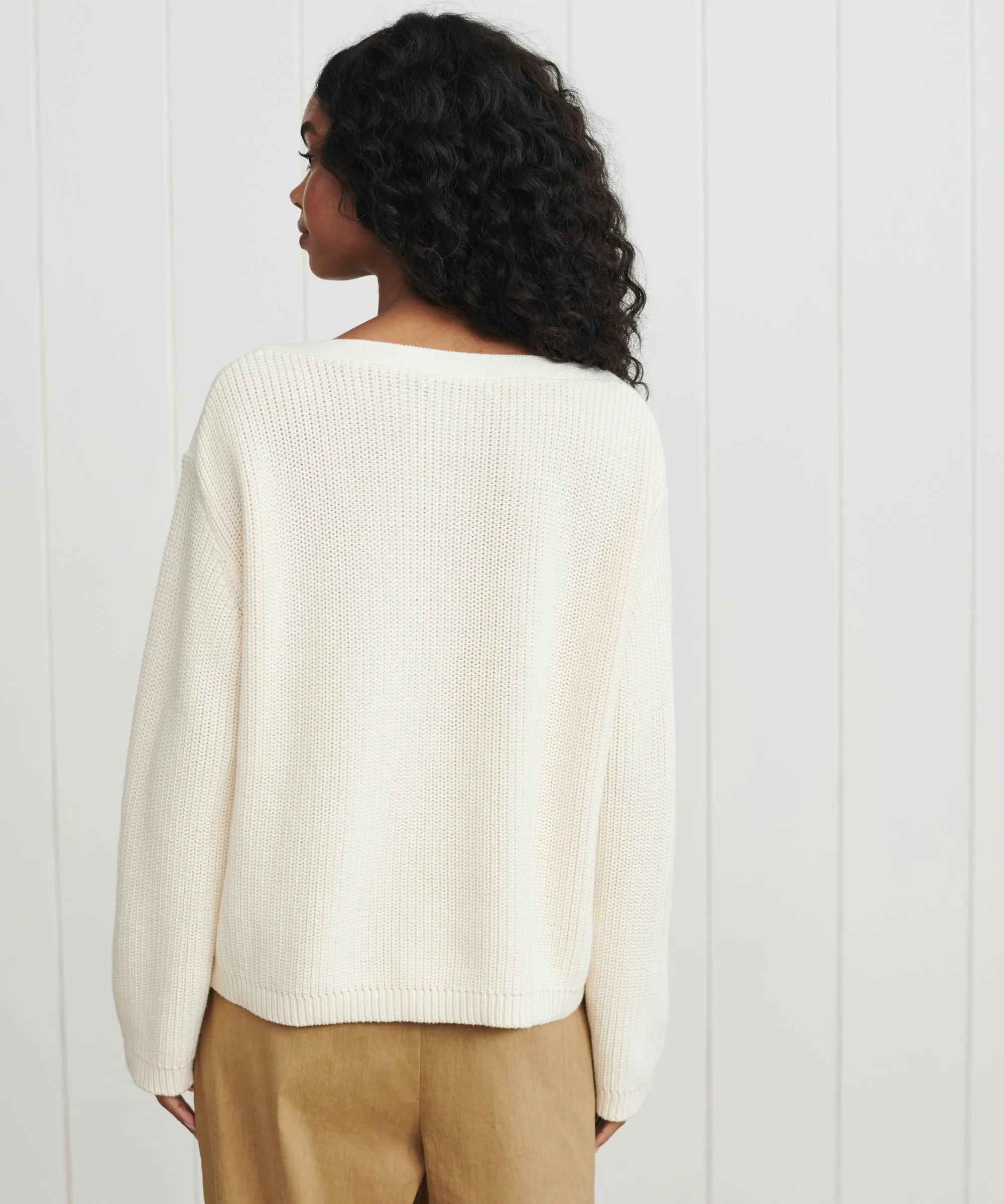 Cotton Boatneck Sweater sold by Jenni Kayne product image thumbnail 4