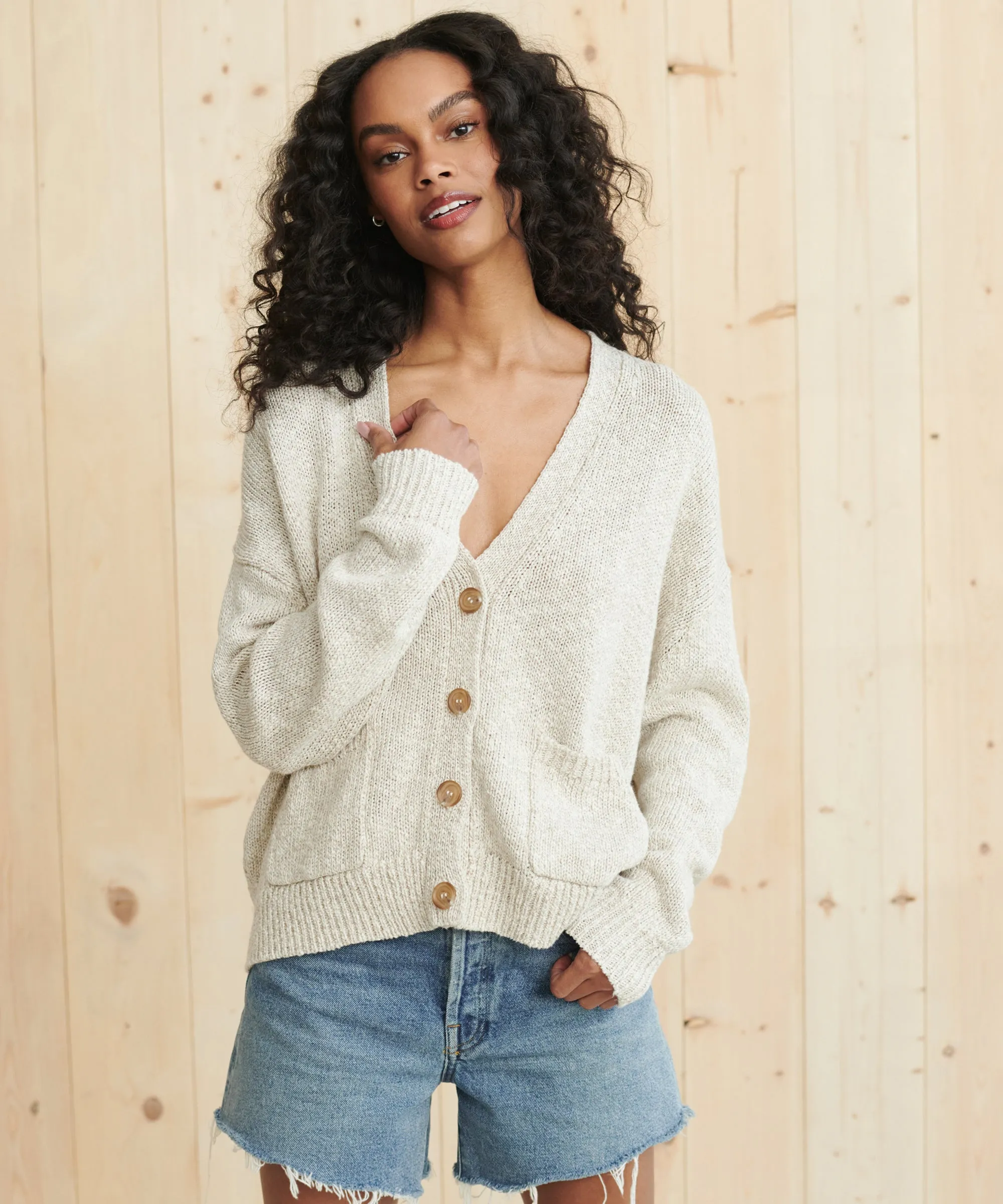 Cropped Cocoon Cardigan sold by Jenni Kayne product image thumbnail 3