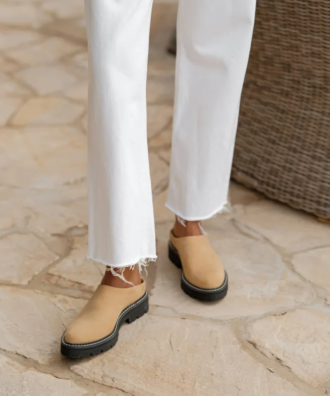 Oiled Leather Lug Sole Mule sold by Jenni Kayne