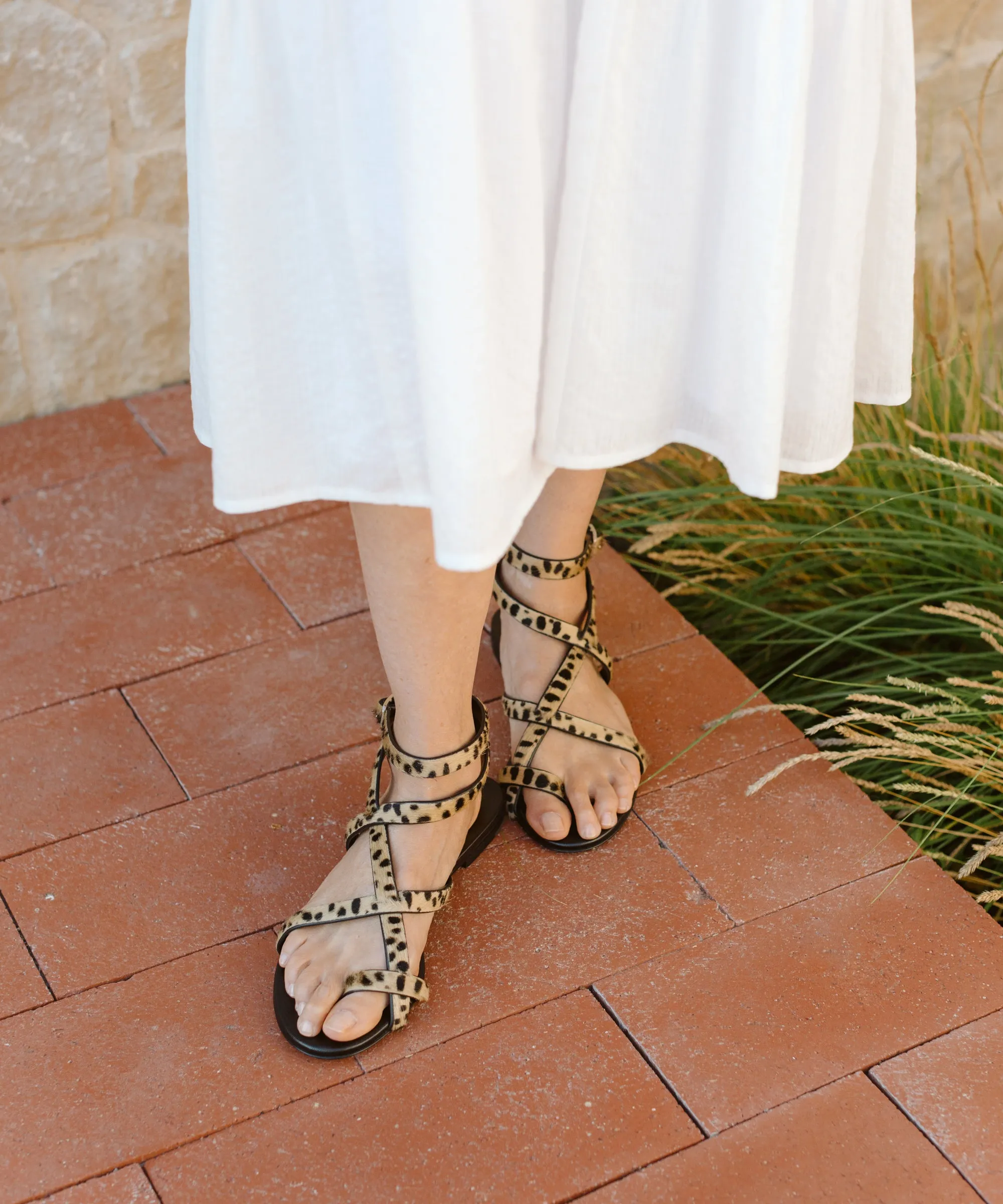 Pony Hair Strappy Sandal sold by Jenni Kayne