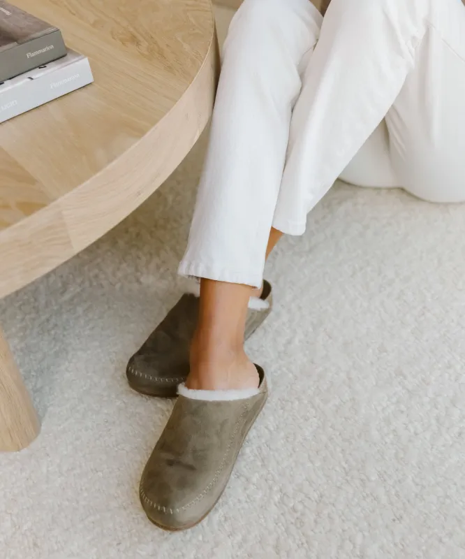 Shearling-Lined Moc Clog sold by Jenni Kayne