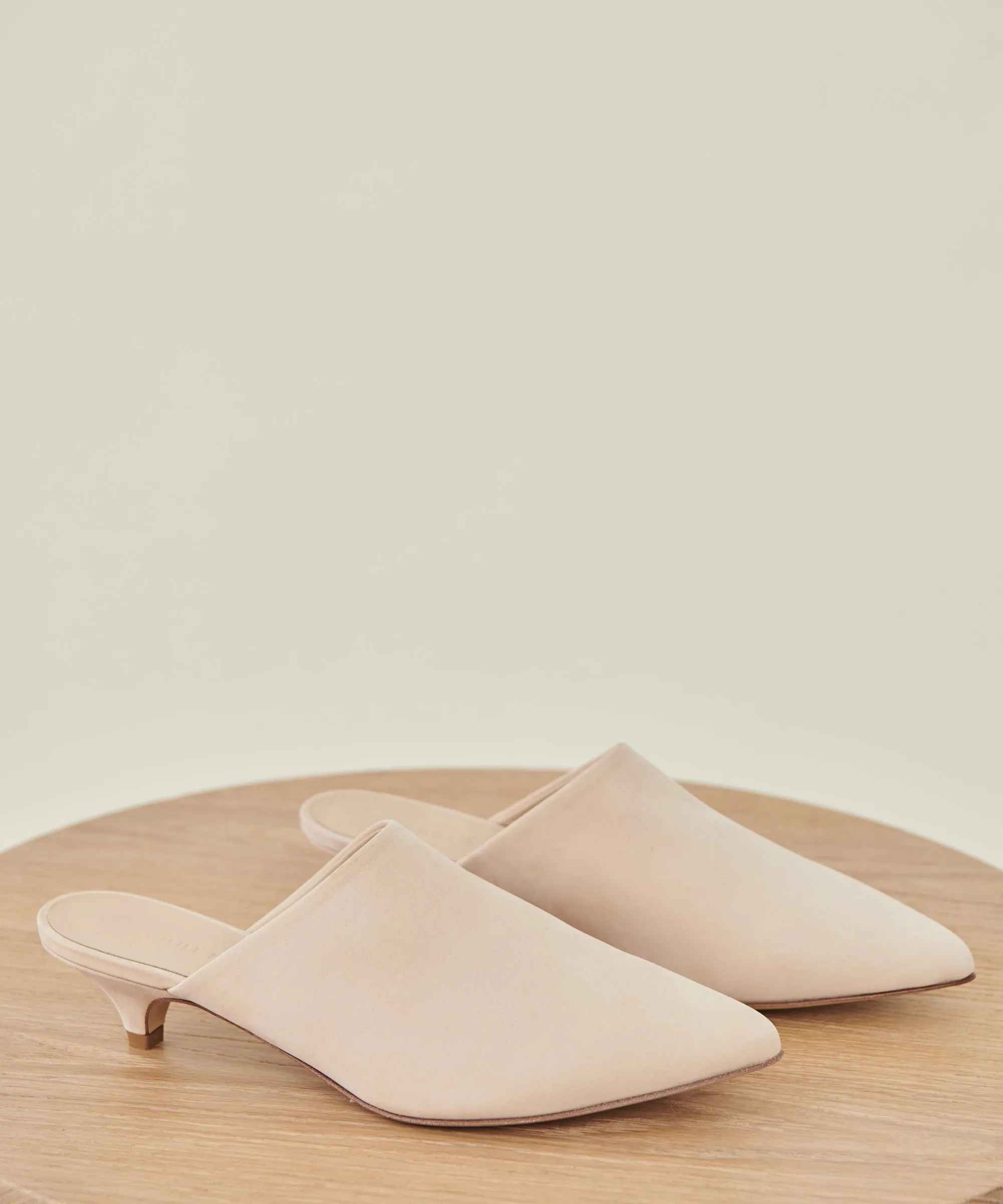 Oiled Leather Kitten Heel Mule sold by Jenni Kayne product image thumbnail 2