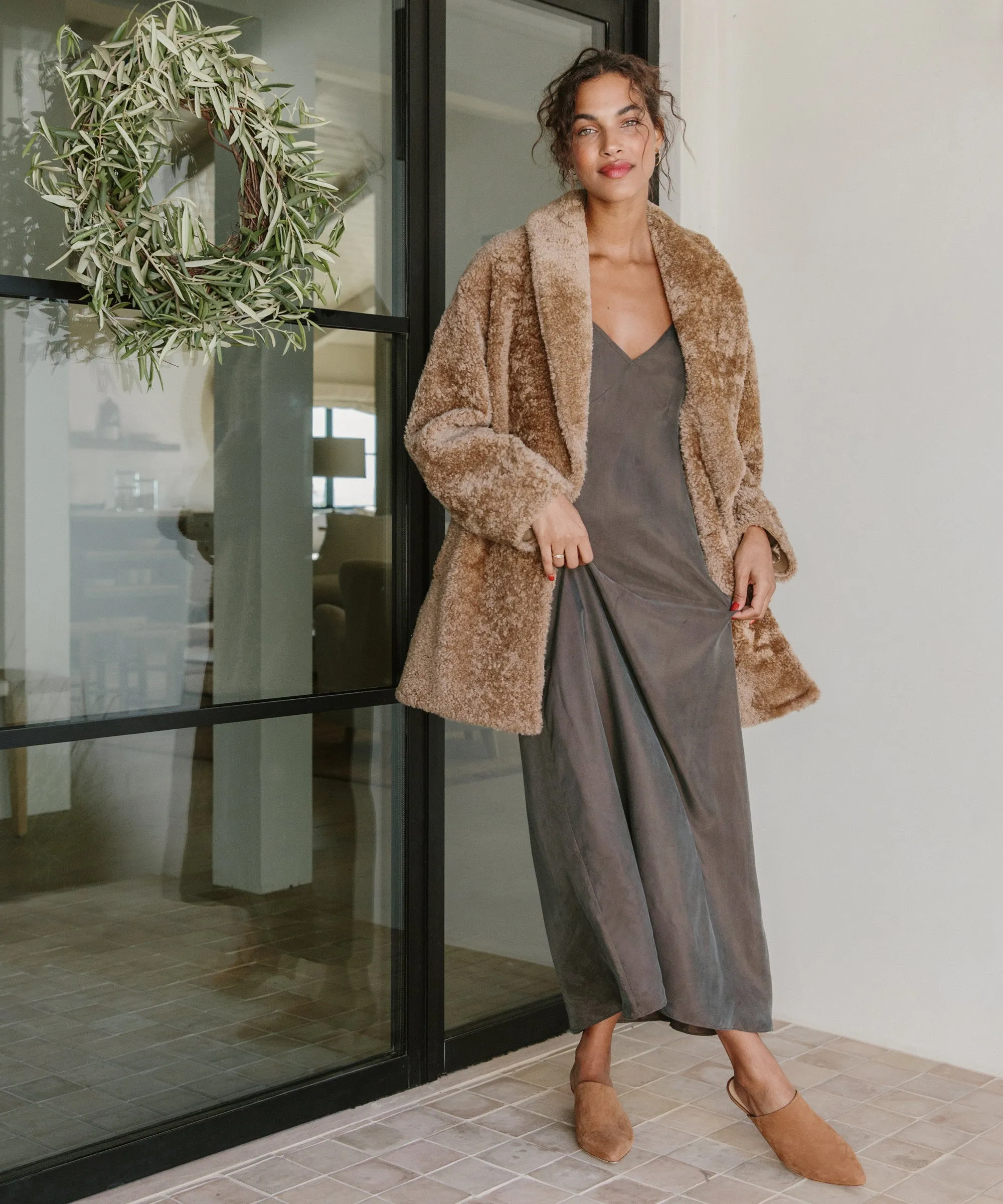 Oiled Leather Kitten Heel Mule sold by Jenni Kayne product image thumbnail 3