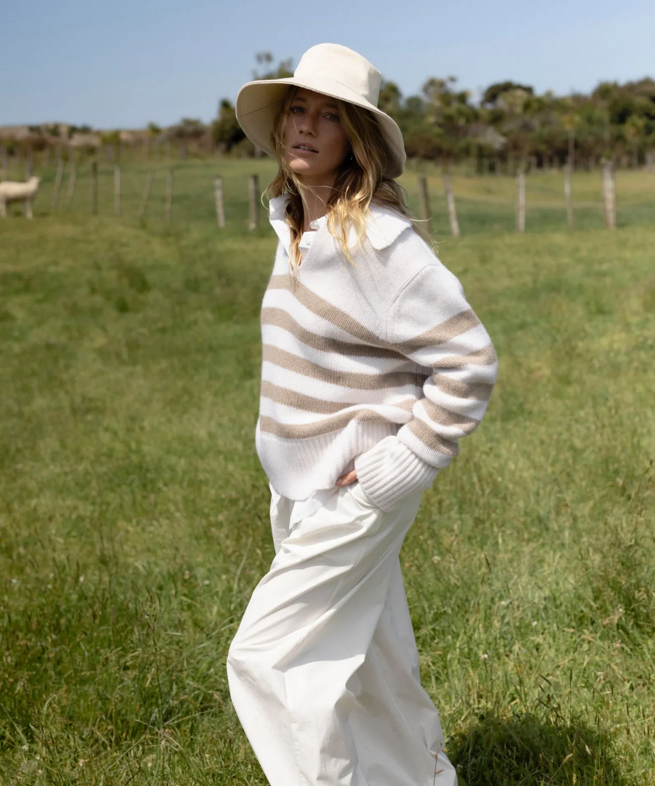 Cotton Canvas Sun Hat sold by Jenni Kayne product image thumbnail 4