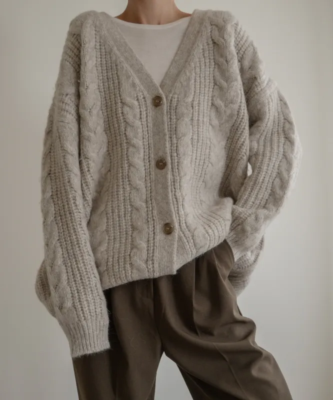 Cable Cocoon Cardigan sold by Jenni Kayne