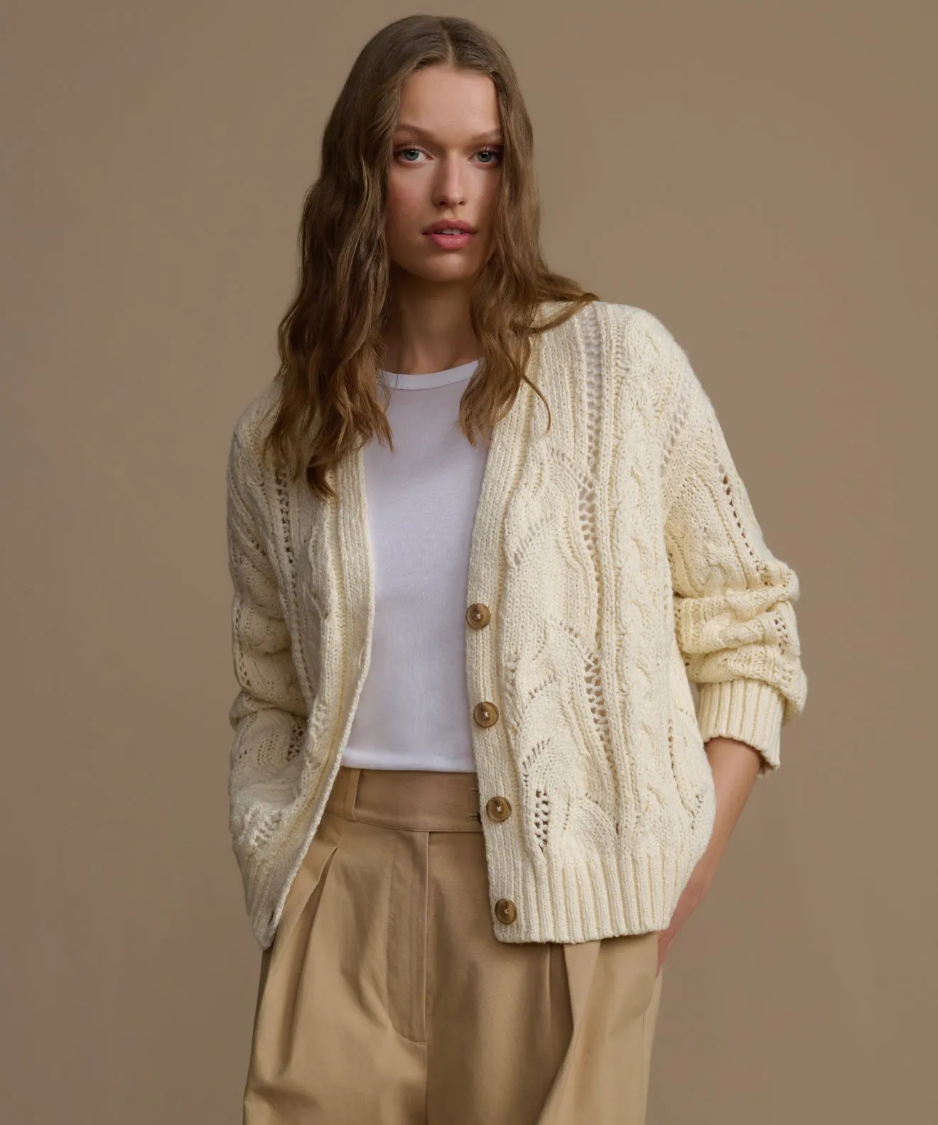 Cotton Cable Cardigan sold by Jenni Kayne product image thumbnail 2