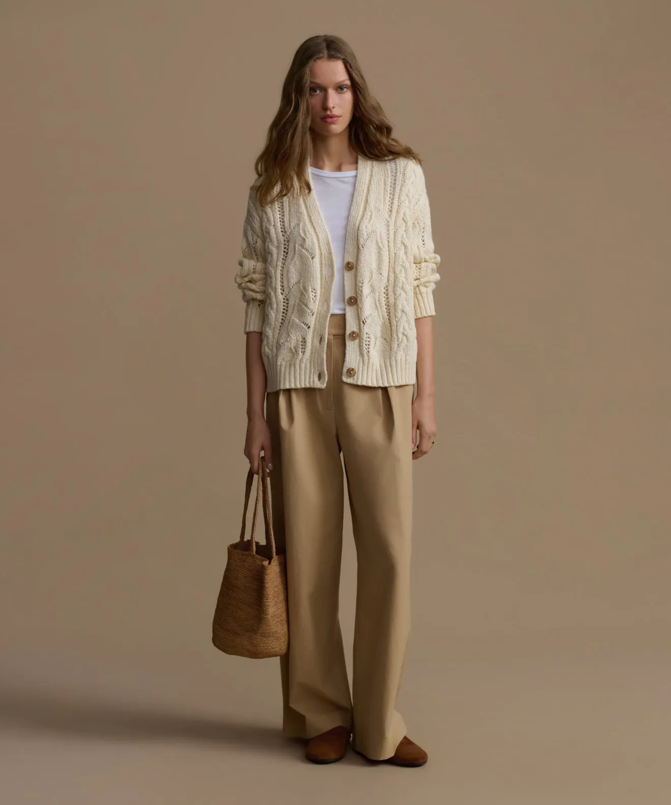 Cotton Cable Cardigan sold by Jenni Kayne