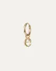 Single Monogram Huggie Earring - E sold by JENNY BIRD