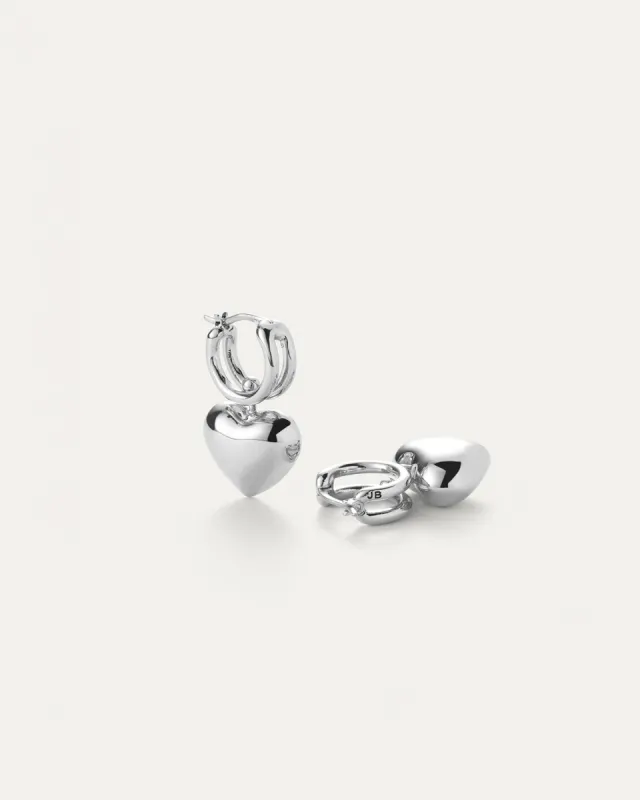 Puffy Heart Huggie Earrings sold by JENNY BIRD
