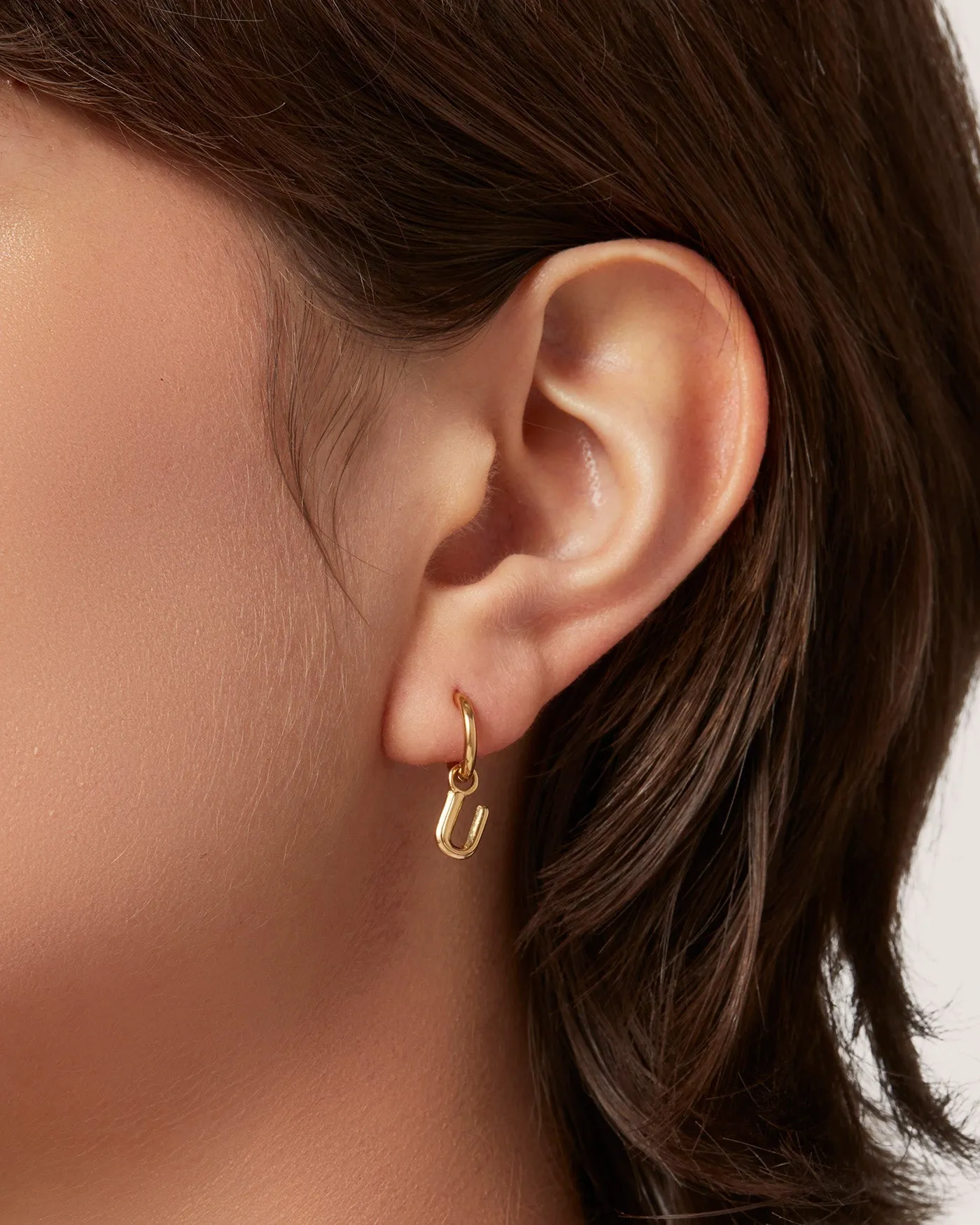 Single Monogram Huggie Earring - U sold by JENNY BIRD product image thumbnail 3