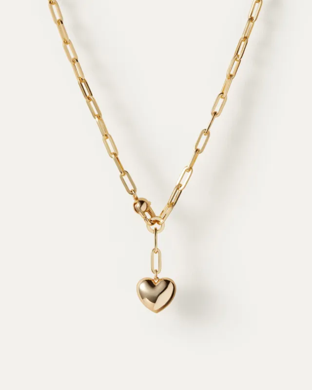 Puffy Heart Chain Necklace sold by JENNY BIRD