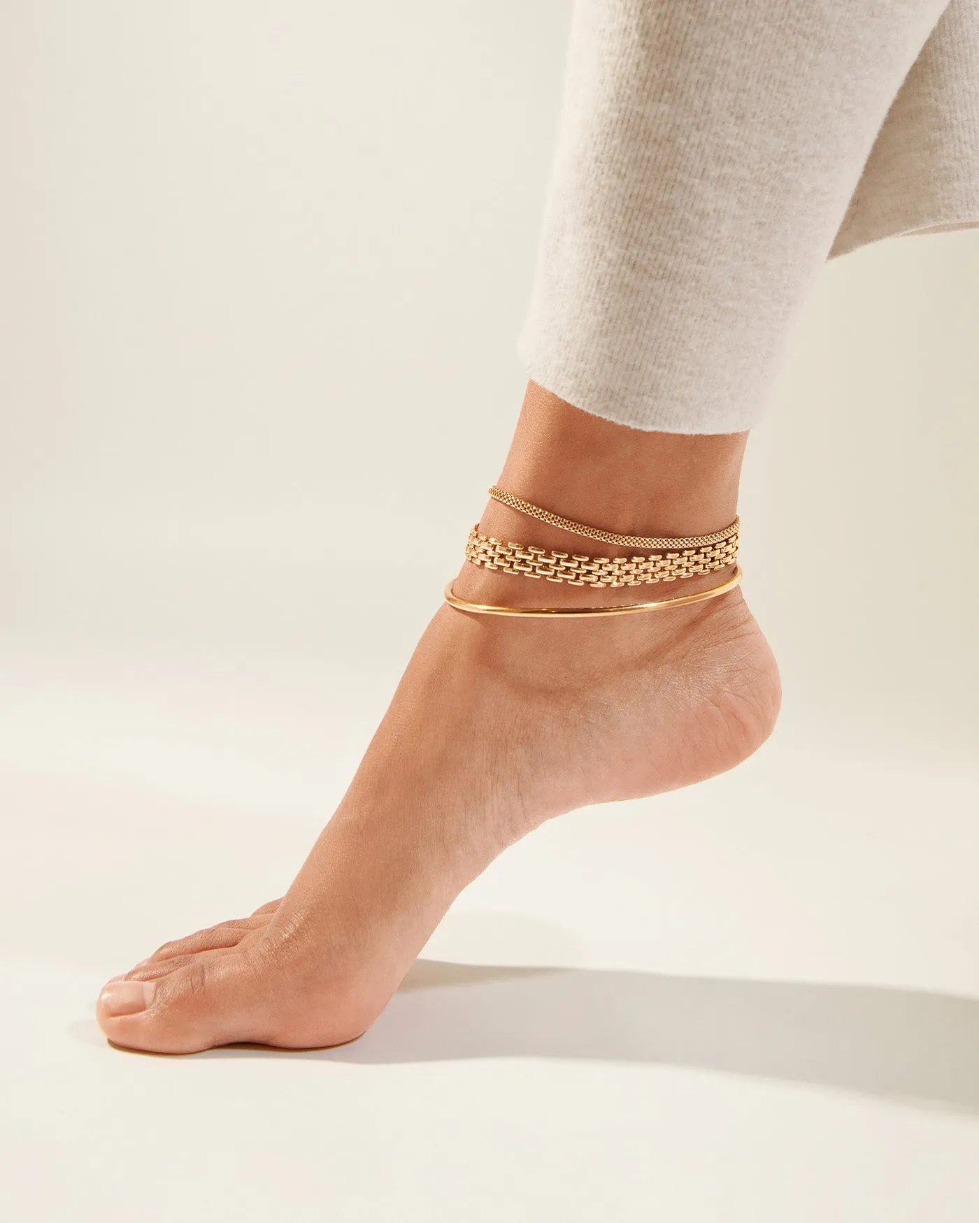 The Textured Anklet Stack sold by JENNY BIRD product image thumbnail 2