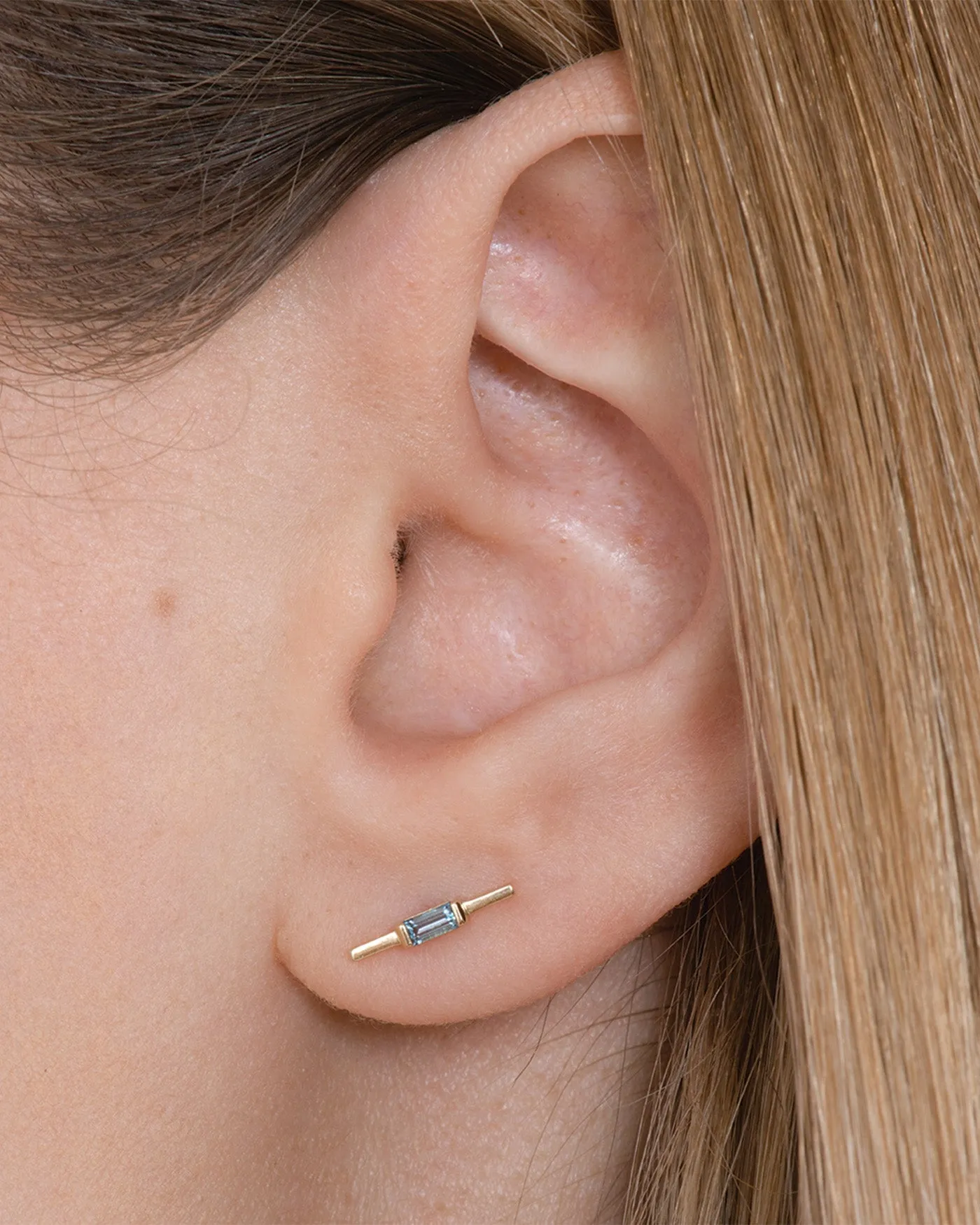 14K Gold London Blue Topaz Stud sold by JENNY BIRD product image thumbnail 5