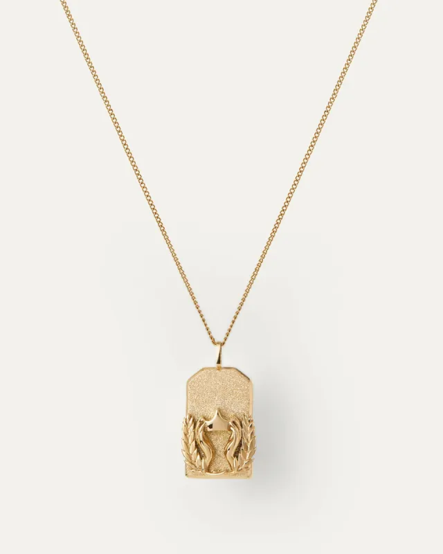 The Virgo Zodiac Pendant Necklace sold by JENNY BIRD