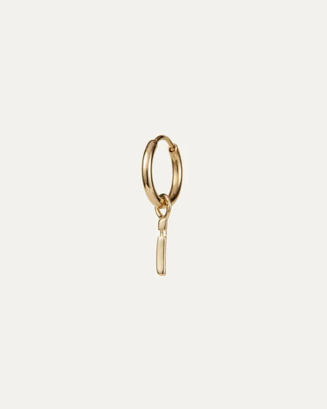 Single Monogram Huggie Earring - I sold by JENNY BIRD