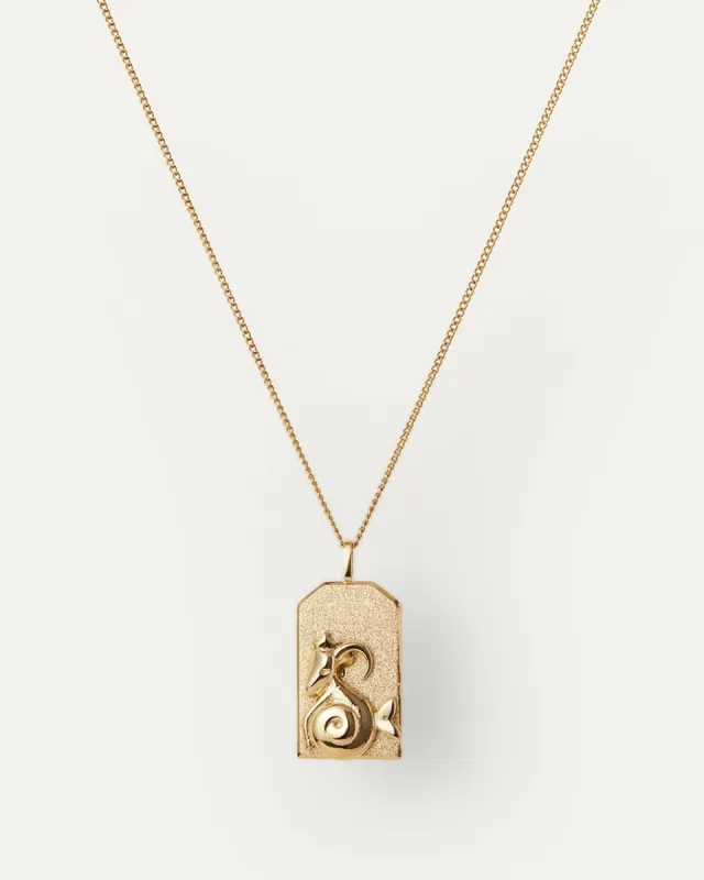 The Capricorn Zodiac Pendant Necklace sold by JENNY BIRD