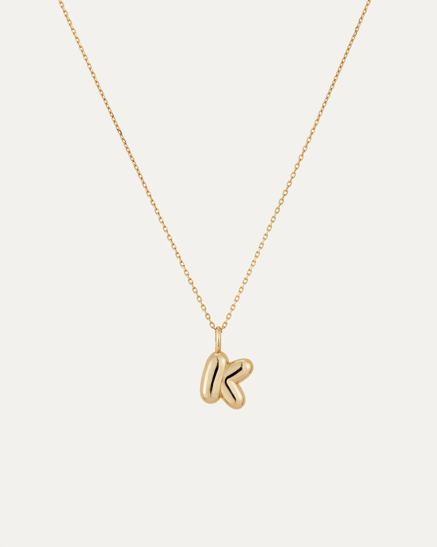 14K Gold Bubble Letter Necklace - K sold by JENNY BIRD