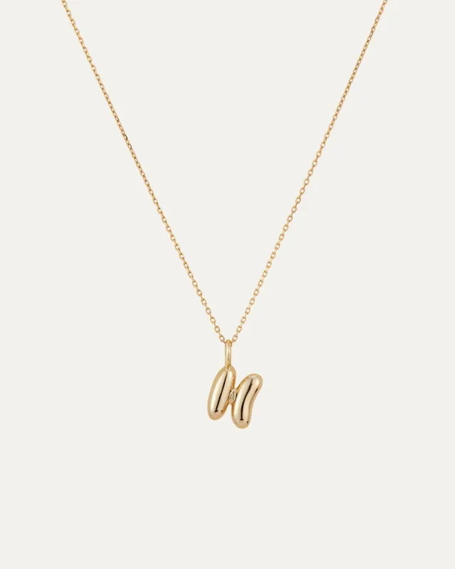 14K Gold Bubble Letter Necklace - H sold by JENNY BIRD
