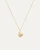 14K Gold Bubble Letter Necklace - V sold by JENNY BIRD