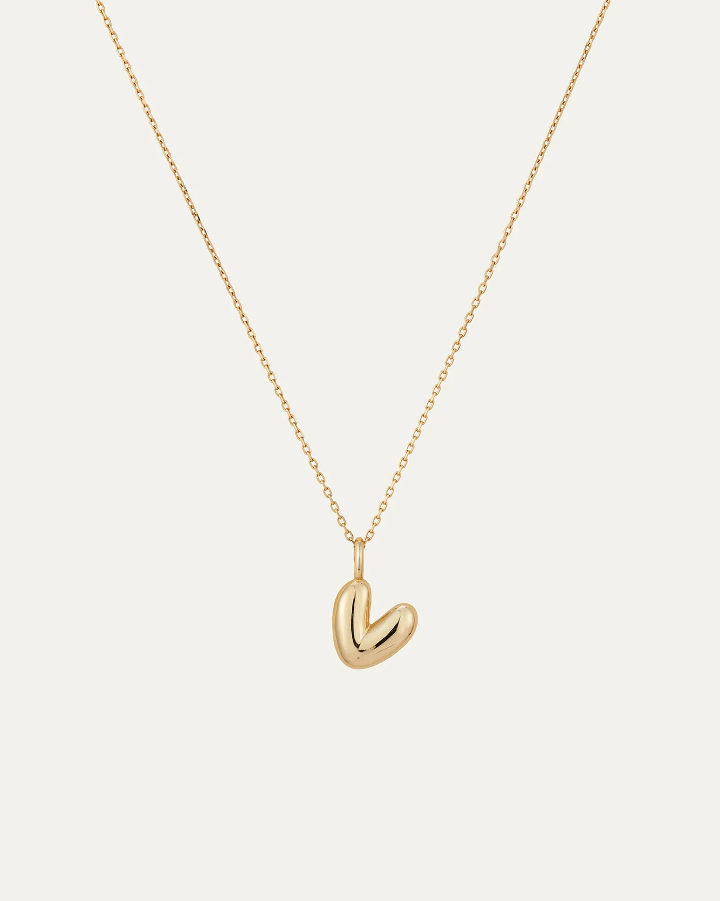 14K Gold Bubble Letter Necklace - V sold by JENNY BIRD