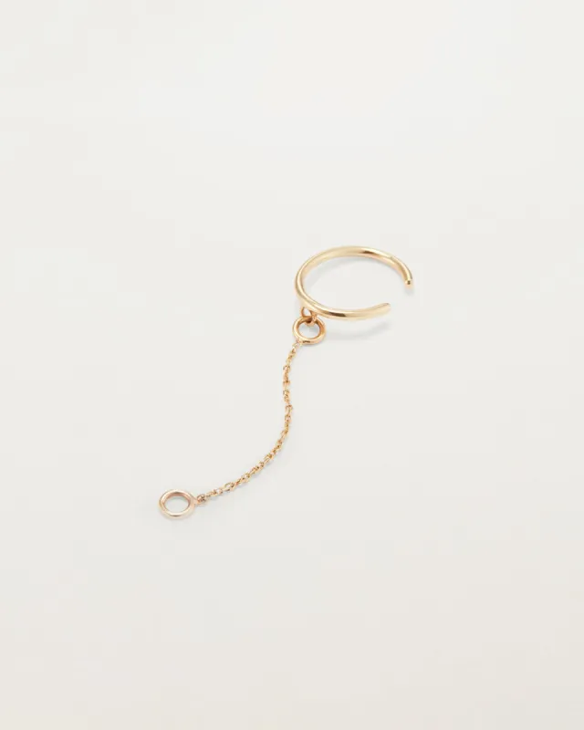 14K Gold Ear Cuff with Chain sold by JENNY BIRD