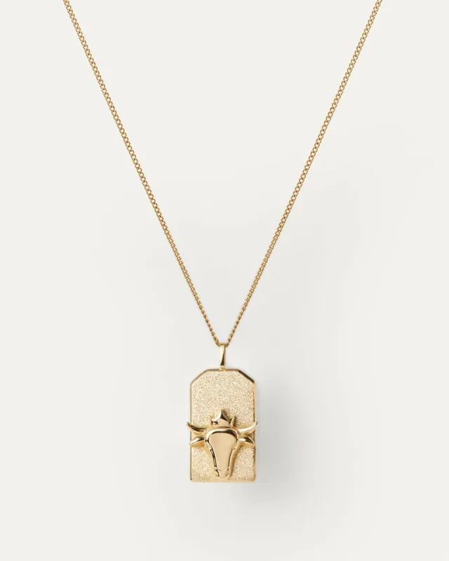 The Taurus Zodiac Pendant Necklace sold by JENNY BIRD