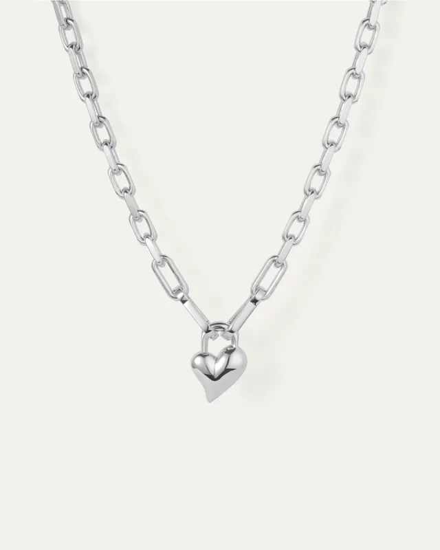 Padlock Heart Pendant Necklace sold by JENNY BIRD