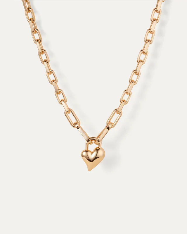Padlock Heart Pendant Necklace sold by JENNY BIRD