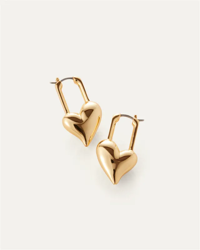 Padlock Heart Earrings sold by JENNY BIRD
