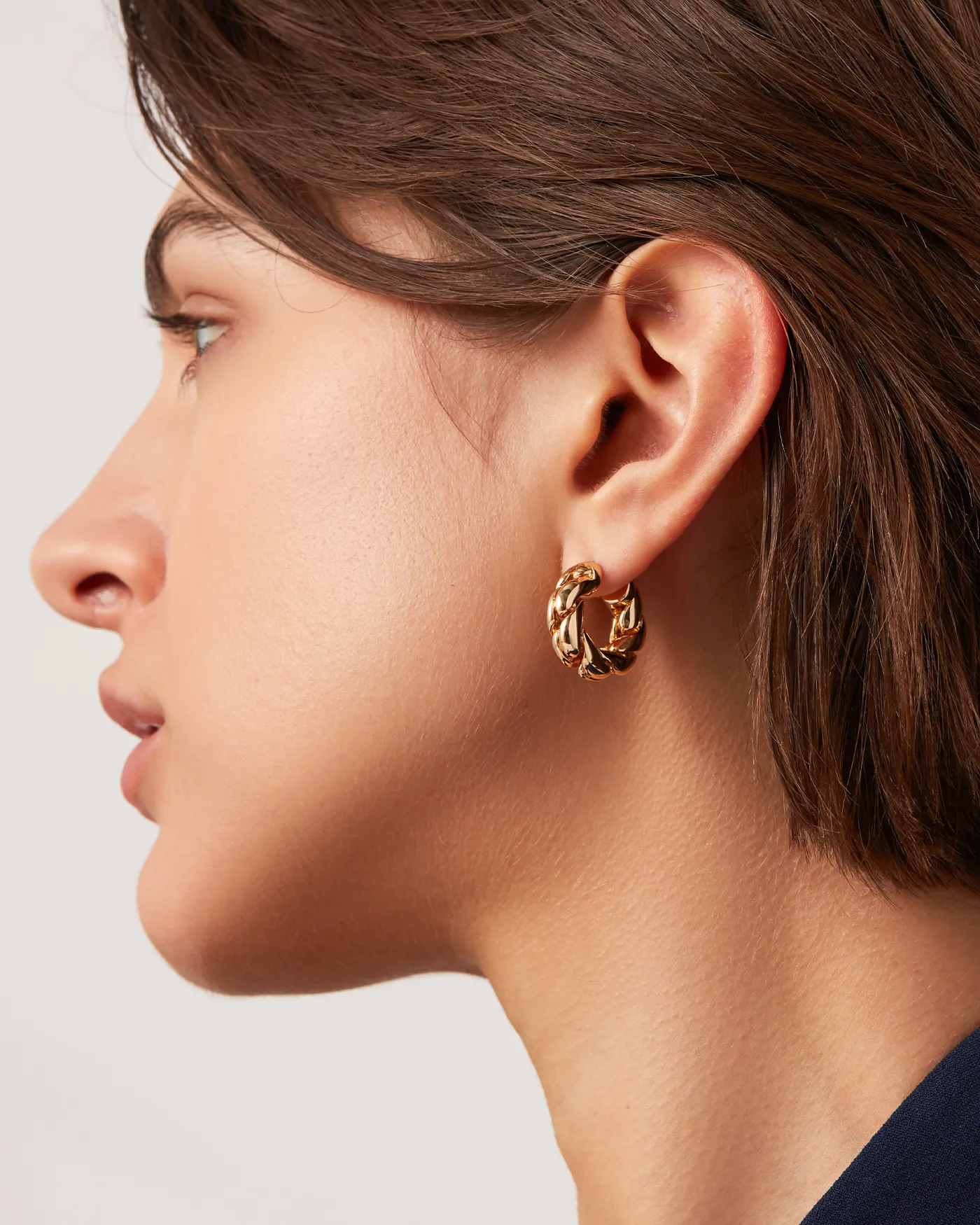 Braided Hoop Earrings sold by JENNY BIRD product image thumbnail 2